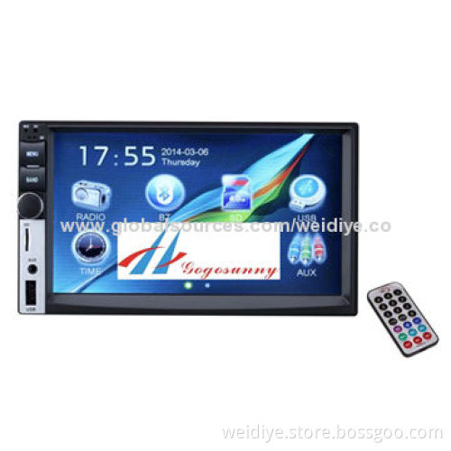 Dashboard 7-inch car MP3 player, built-in car FM radio with car Bluetooth support, USB, SD, MMC